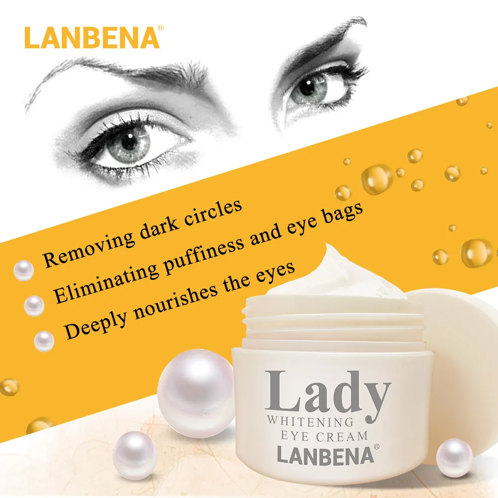 Lanbena Whitening Eye Cream Eye Serum Dark Circle Anti-aging Eye Patch Repair Ageless Lifting Firming Anti-puffiness Skin Care