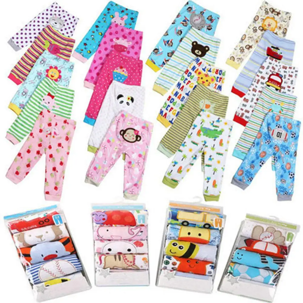 

Kidlove 5PCS/Set Baby Cartoon Trousers Boys/Girls Cute Cotton Long Pants