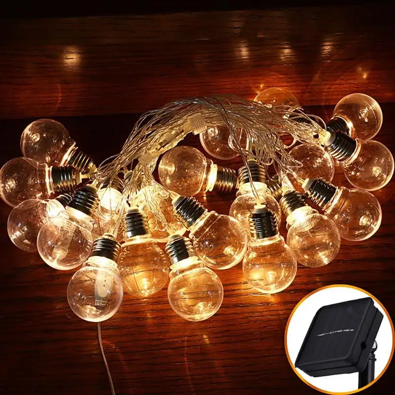 

10/20 bulbs Outdoor Waterproof Solar LED String Lights Holiday Wedding Party Lamp String Courtyard Decorative Star Lamp