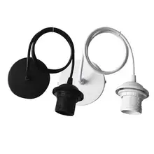 E27 1 м тянущийся материал, потолочный светильник, держатель основания Романтический Держатель для лампы осветительная гарнитура украшения AC220V черный, белый цвет держателя лампы