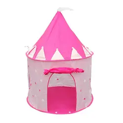 Полный портативный розовый Pop Up Play Tent Дети Девочка Принцесса замок открытый дом