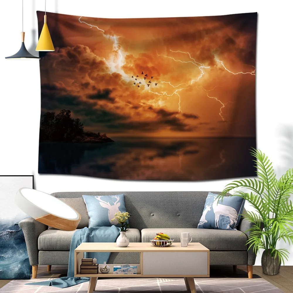 

Boho Before The Storm Tapestry Carpet Rugs Camping Tent Travel Mattress Sleeping Pad Hippie Tapestries Fashion Decorative