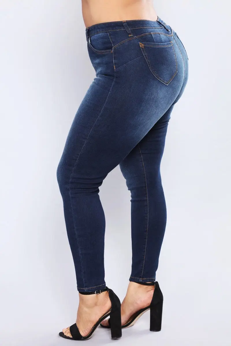 2018 Hot Jeans Woman Plus Size 5XL High Waist Jeans Gradient Denim Ladies Jeans Femme Push Up Mom Jeans Flower Pants Elastic