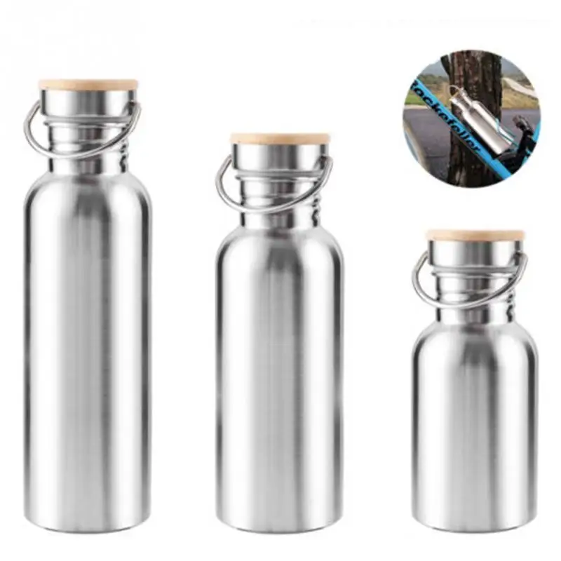 300/500/750ml 1 PC Sports Water Bottle Stainless Steel Flask Wide Mouth Jar Leak-proof Canteen | Дом и сад
