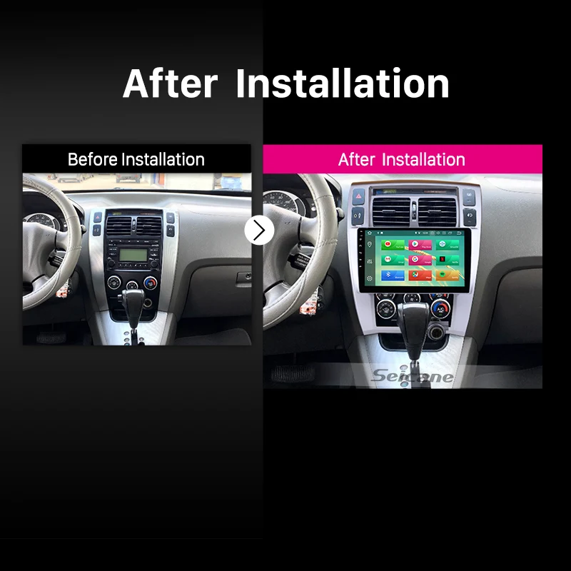 Top Seicane Navi 1Din Android 9.0 HD 10.1" Car Radio For Hyundai Tucson 2006-2013 GPS DVD Stereo Player 4G+32G 4G Wifi Head Unit 5