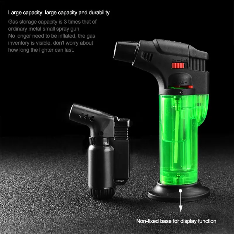 2019 Torch Kitchen Butane Lighter Chef Cooking Refillable Adjustable Flame Lighter BBQ Ignition Spray Gun Picnic Kitchen Tool A
