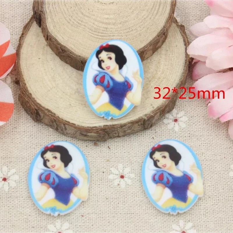 

10pcs/lot flat back planar resin cartoon princess DIY resin cabochons accessories for your handmade crafts diy hair bow