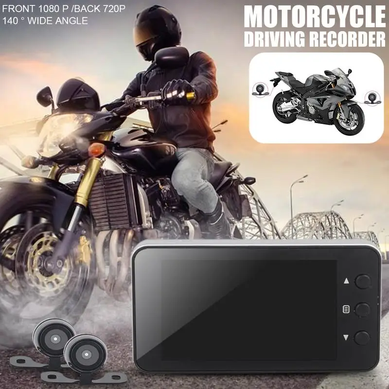 

Motorcycle Driving Recorder Locomotive Recorder 140 Wide Angle Lens Full HD 1080P Dual Hidden Lens DVR Driving Recorder