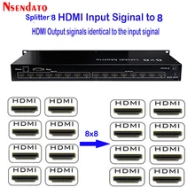 Full HD 3D 8X8 HDMI 1,3 матрица с RS232/адаптер для lan-порта 8 в 8 Выход HDMI матричный переключатель с ИК-пультом дистанционного Управление для HDTV монитор