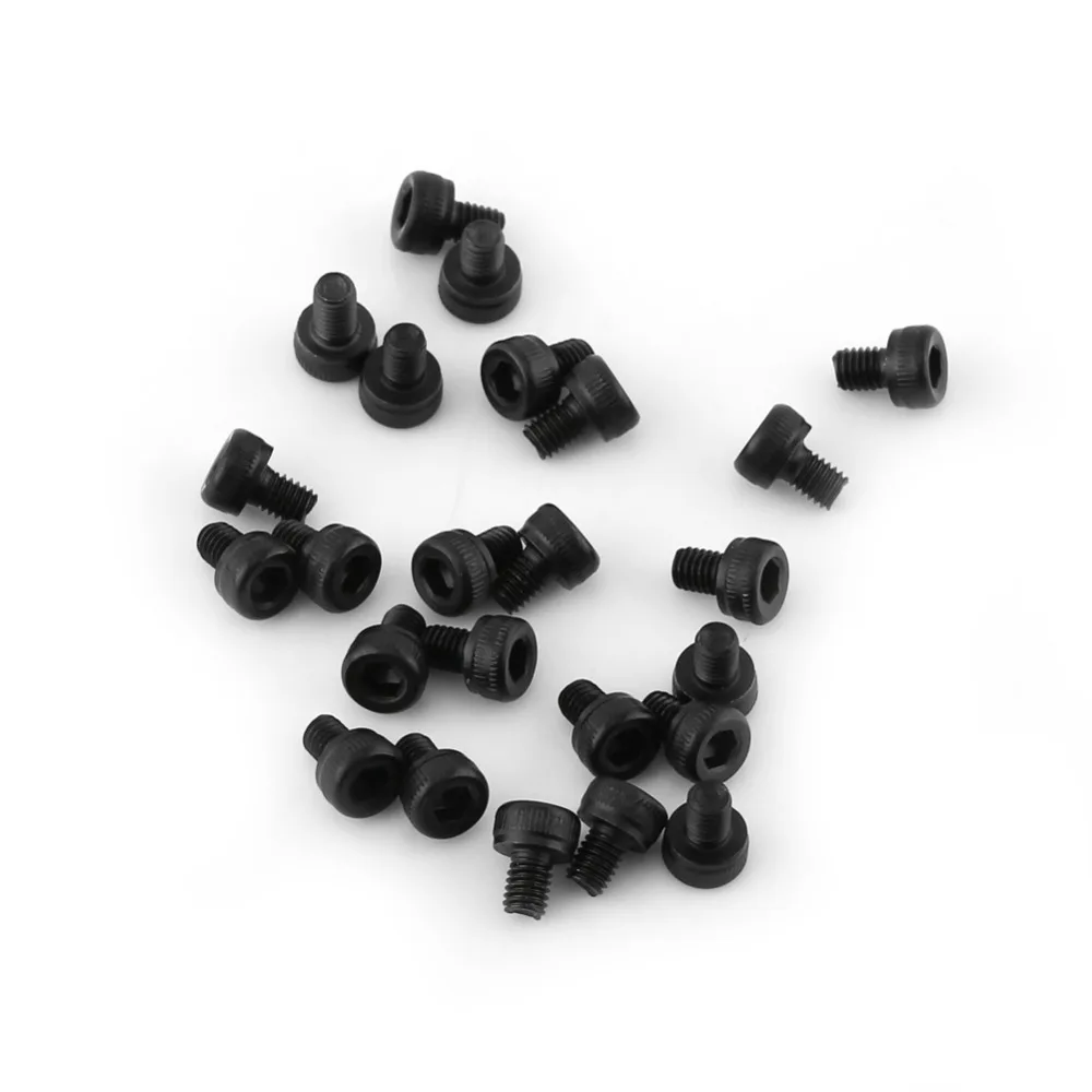 24Pcs/Lot M3 Fully Threaded Hex Socket Screws Cap Head Bolt Screw Set Fastener Repair Tool Accessory Black | Обустройство дома