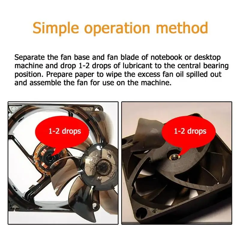 2 мл, HX-1, Компьютерный Вентилятор, синтетическая смазка, масло, высокоскоростная смазка, смазка с Neelde для компьютера, аксессуары для вентилятора