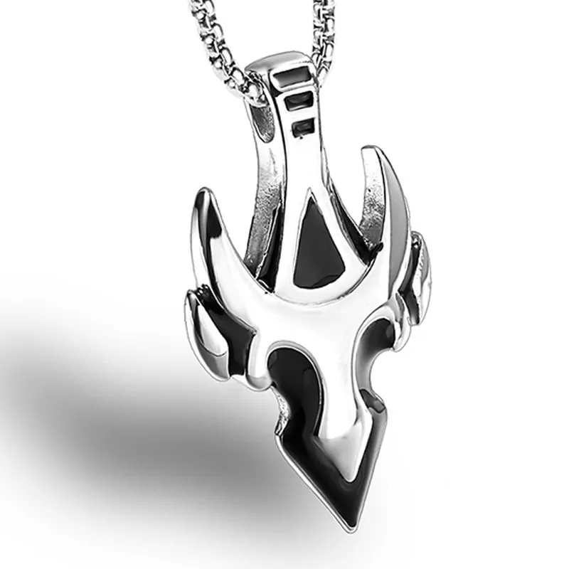 

Brand Punk Men Necklaces Pendants Stainless Steel Silver Color Flame Cross Necklace Chain Rock Men Jewelry Gifts Metal Texture