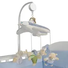 Детская Мобильная кровать колокольчик кроватка игрушки держатель белый комплект кронштейна для погремушек детские игрушки DIY вращающаяся на 360 градусов заводная Музыкальная Коробка кронштейн