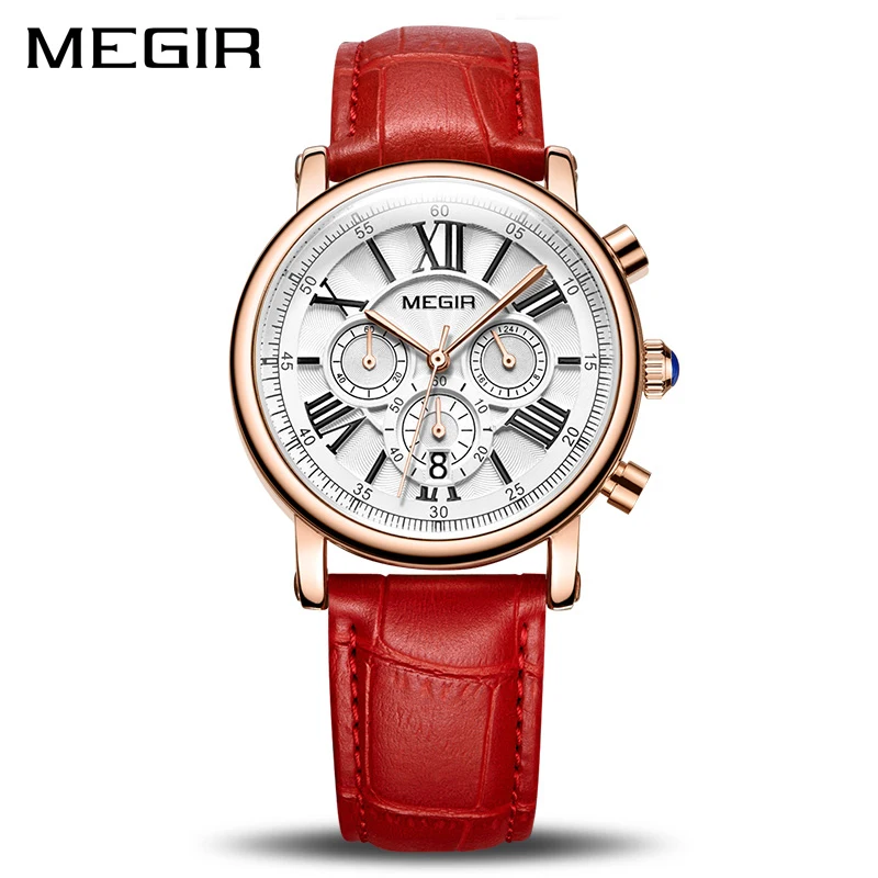 MEGIR mode femmes Bracelet montres Top marque de luxe dames montre à Quartz horloge pour les amoureux Relogio Feminino Sport montres