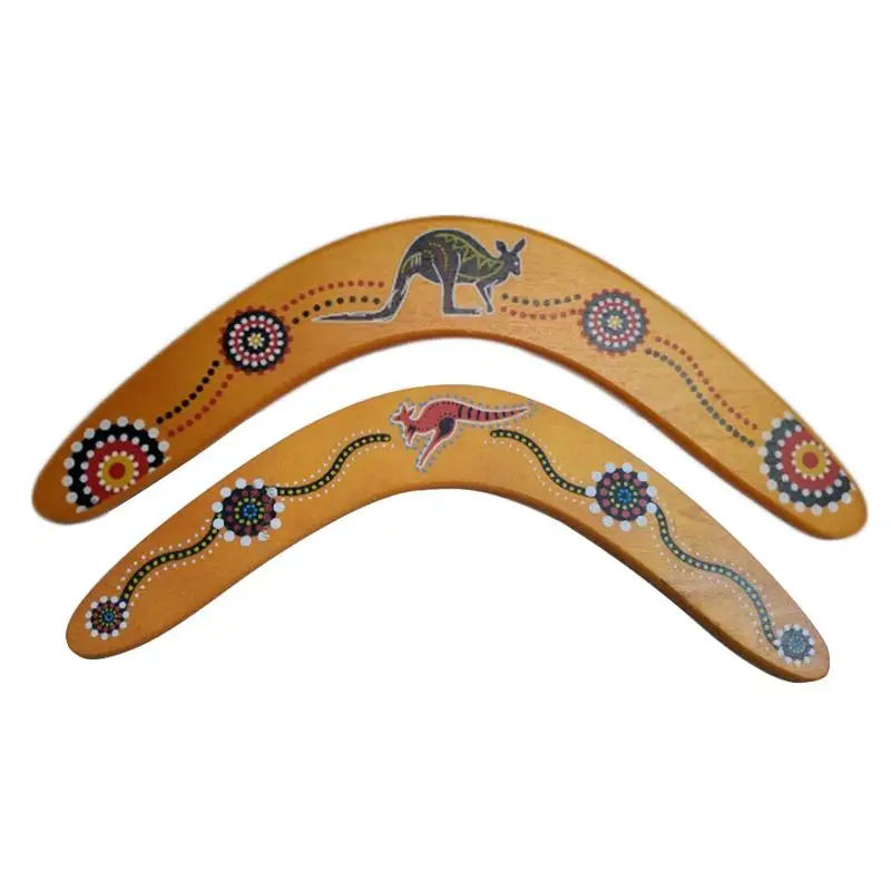 

Children Outdoor Toy Print Boomerang Dart V-Shaped Dart Wooden professional wooden boomerang Outdoor sports equipment skills