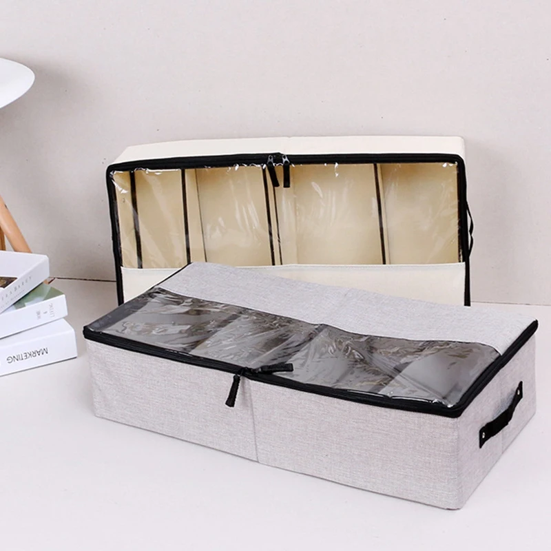 

Foldable Storage Box For Shoes Wardrobe Closet Organizer Sock Bra Underwear Cotton Storage Bag