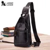 LAOSHIZI 2022 Hot Sale Casual Genuine Leather Bag Chest Bag For Men Messenger Bags Mens Chest Crossbody Bags Male Shoulder ► Photo 2/6