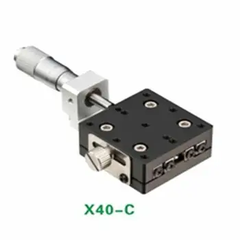 X Axis 40X40mm Platform Precision Bearing Linear Stage Central Micrometer X Axis 40X40mm Platform Precision Bearing Linear Stage Central Micrometer