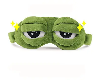 Hirigin модные Kawaii глазная маска для сна во время путешествий 3D грустно Лягушка Мягкий теневая чехол спальный закрытый/открытый глаз забавная маска для взрослых и детей