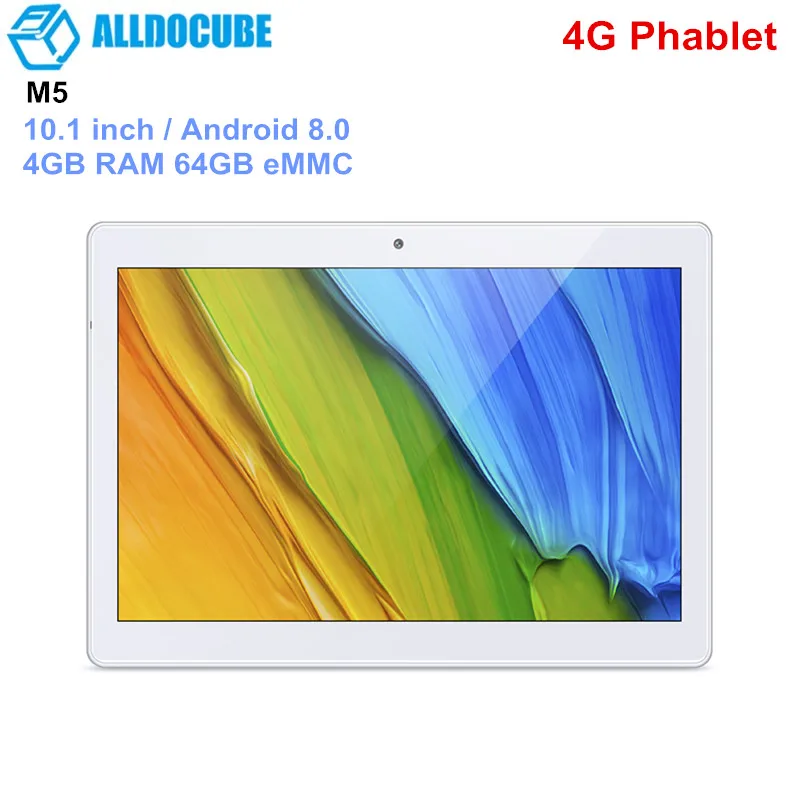 

ALLDOCUBE M5 4G Phablet 10.1 inch Android 8.0 Tablet MTK X20 MTK 6797 Deca Core 4GB RAM 64GB eMMC 5MP Dual WiFi Bluetooth 4.2 PC