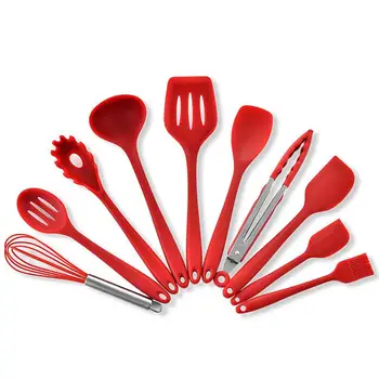 

11PCS All-inclusive Silicone Kitchenware Non-stick Silicone Shovel Spoon Kitchen Tools