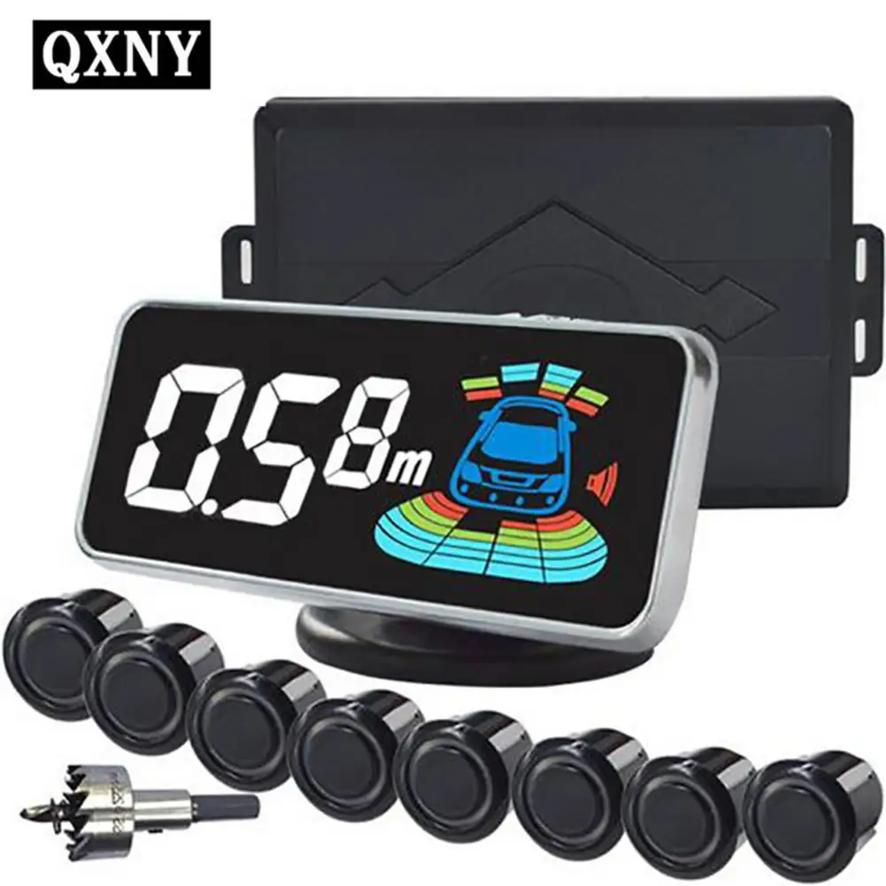 

QXNY Car Parking Sensor 8 Sensors Car Automobile Reversing Radar Parking Car Detector Parking Assistance Parking Radar Reverse