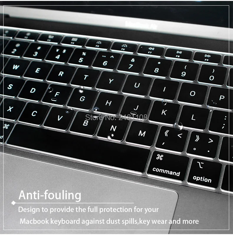 ТПУ Прозрачная Клавиатура Кожаный силикон Защитная крышка для MacBook Pro с сенсорной панелью 13 15 A1989 A1706 A1990 США ЕС Япония Версия