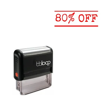 

Bbloop '80% OFF' Self-Inking Office Stamp, Rectangular Typewriter Style