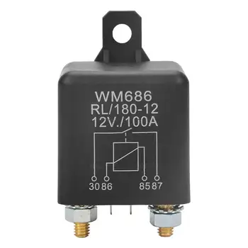 

100A Car Starter Relay Normal Open Heavy Duty Car Starter Relay for Control Battery ONOFF RL180 DC 12V WM686