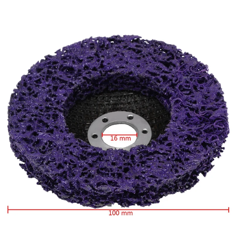 Новинка, 5 шт., фиолетовые, прочные, полиполосные, дисковые колеса 100x16 мм, дерево, металл, краска, Удаление ржавчины, чистые абразивные инструменты для угловой шлифовальной машины