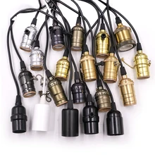 E27 AC85V-240V лампа Эдисона Светильник СВЕТОДИОДНЫЙ цоколь лампы держатель+ 120 см кабель Ретро лампа накаливания