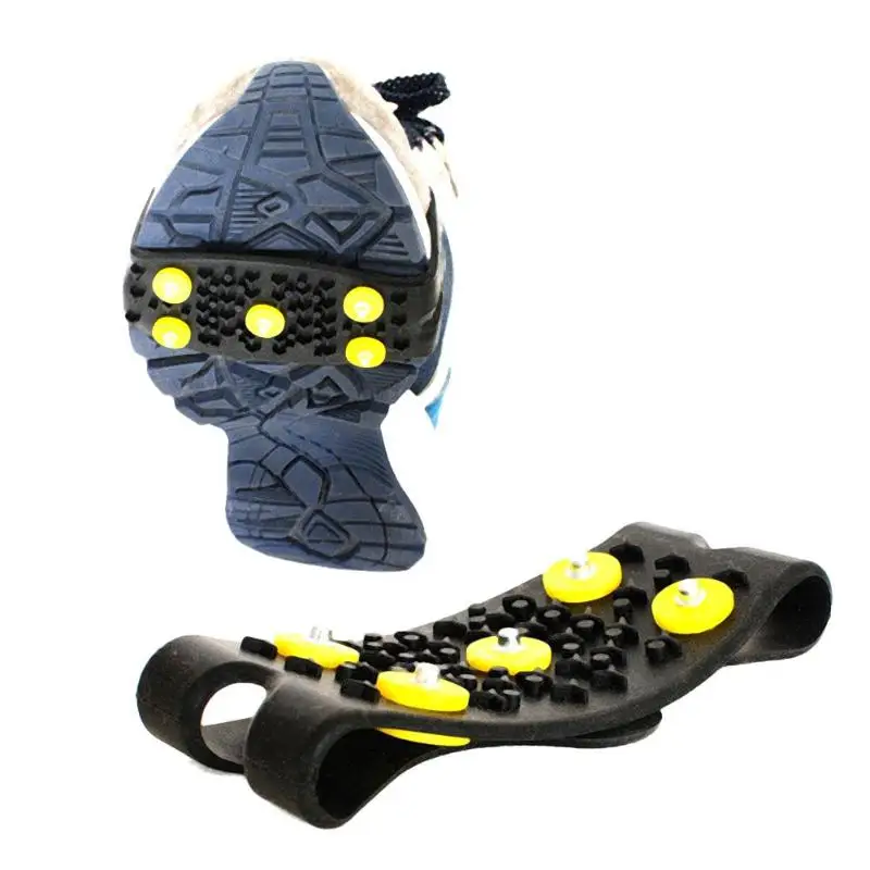

1 Pair Walking Cleat Ice Gripper with Crampon Elastic Magic Spike Anti Slip Ice Snow Spike Grip for Shoe Outdoor Climbing Z60