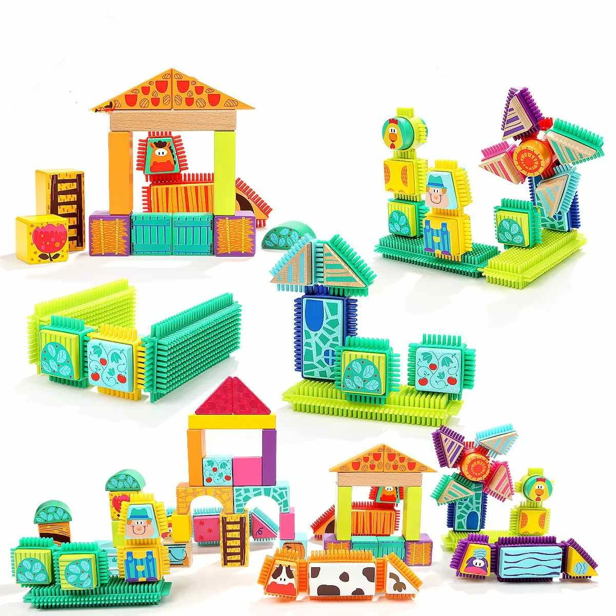 

80Pcs Early Learning Blocks Educational Children Building Block Operational Capability Training Cognitive Ability Toys