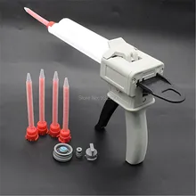 75 мл 10:1 клеевой пистолет ручной аппликатор AB эпоксидный клей Дозирующий пистолет+ 5 шт. 10:1 насадки для смешивания+ 75 мл AB Клей-картридж