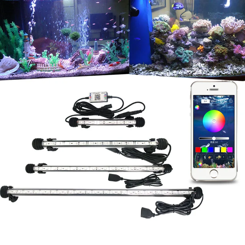 Koop Dompelpompen Licht In Aquarium LED Verlichting RGB Marine Aquarium Licht Voor Aquarium LED Lamp Waterdichte Aquarium Led Verlichting