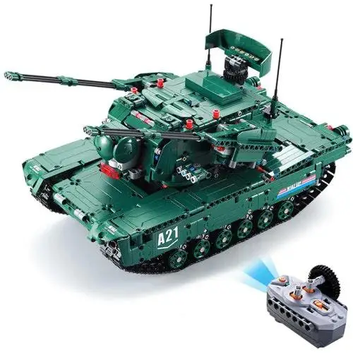 

LeadingStar Military Series Large RC Tanks Assembly Building Block Toy with Rotate Turret Missile Launching RC Tank Model