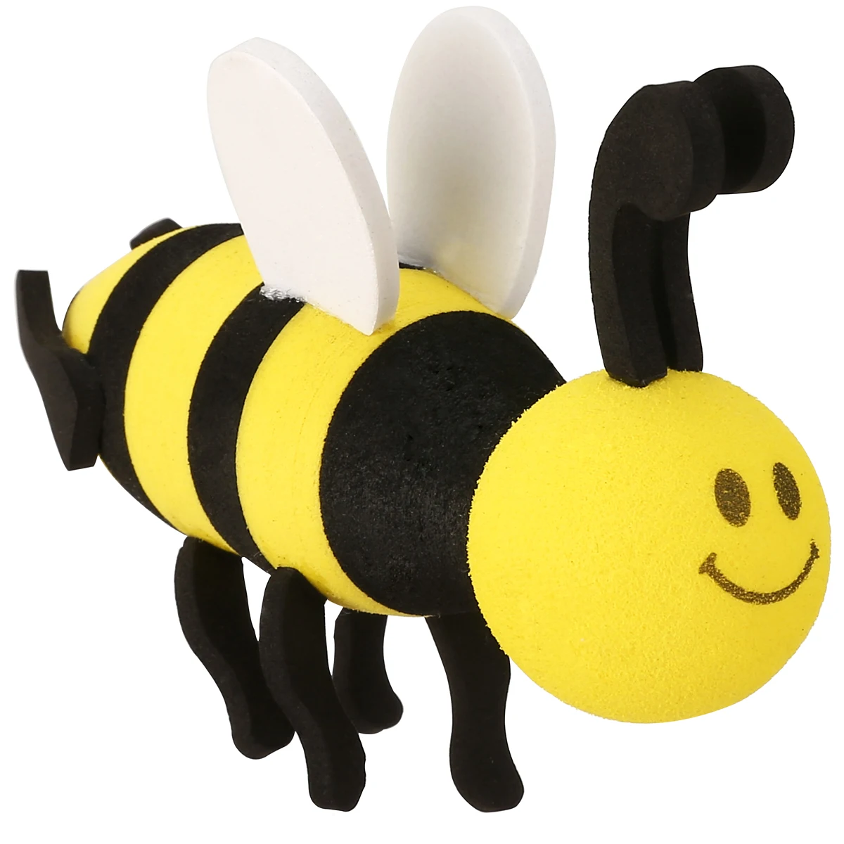 MAYITR Cute Smiley Honey Yellow Bumble Bee Antenna Pen Topper Car Aerial Ball Decoration Car