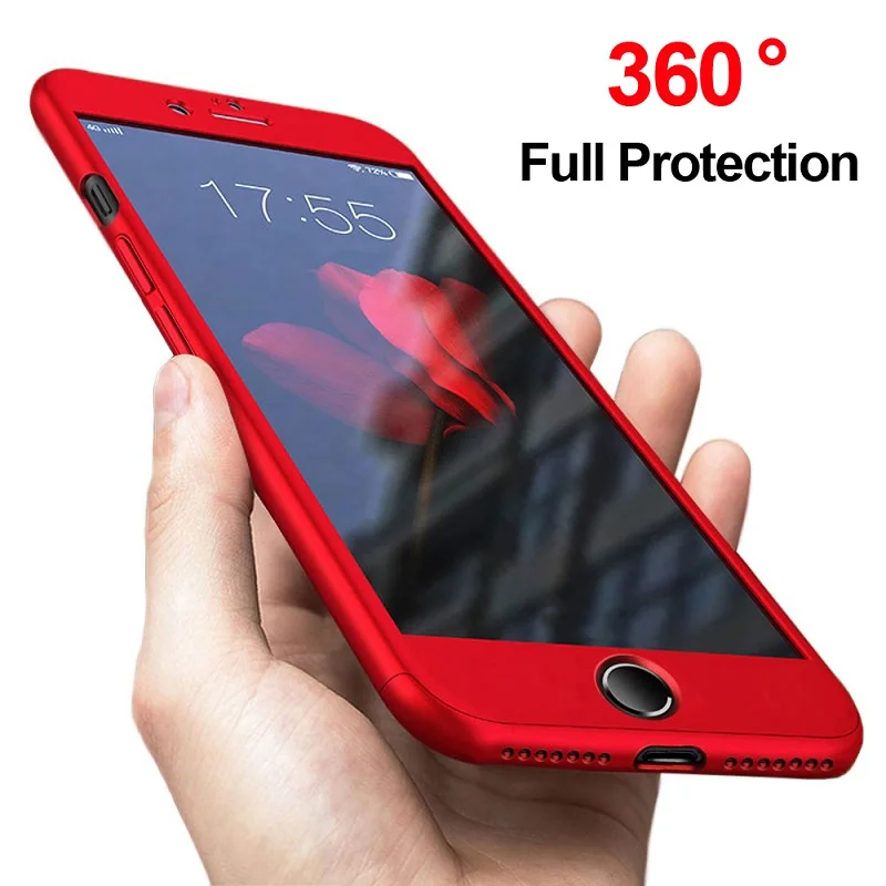 Подходящие Чехлы 360 Полный чехол для телефона iPhone XR Xs Max X 8 7 Plus 6 6s Чехол 5 5S SE 10