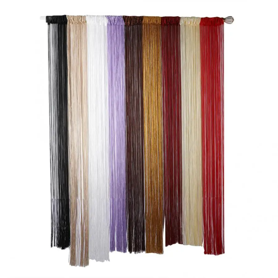 

100x200cm Elegant Partition Curtain Yarn Curtain Tassel Chain Door Curtain Drape for Bedroom Coffee Shop Curtains New