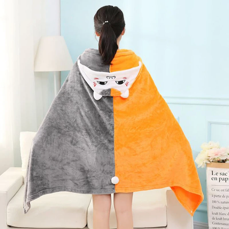 

1 Pc Cute Plush Toy Cartoon Natsume Yuujinchou Nyanko Sensei Cat Soft Cloak Warm Nap Blanket Birthday Christmas Gift