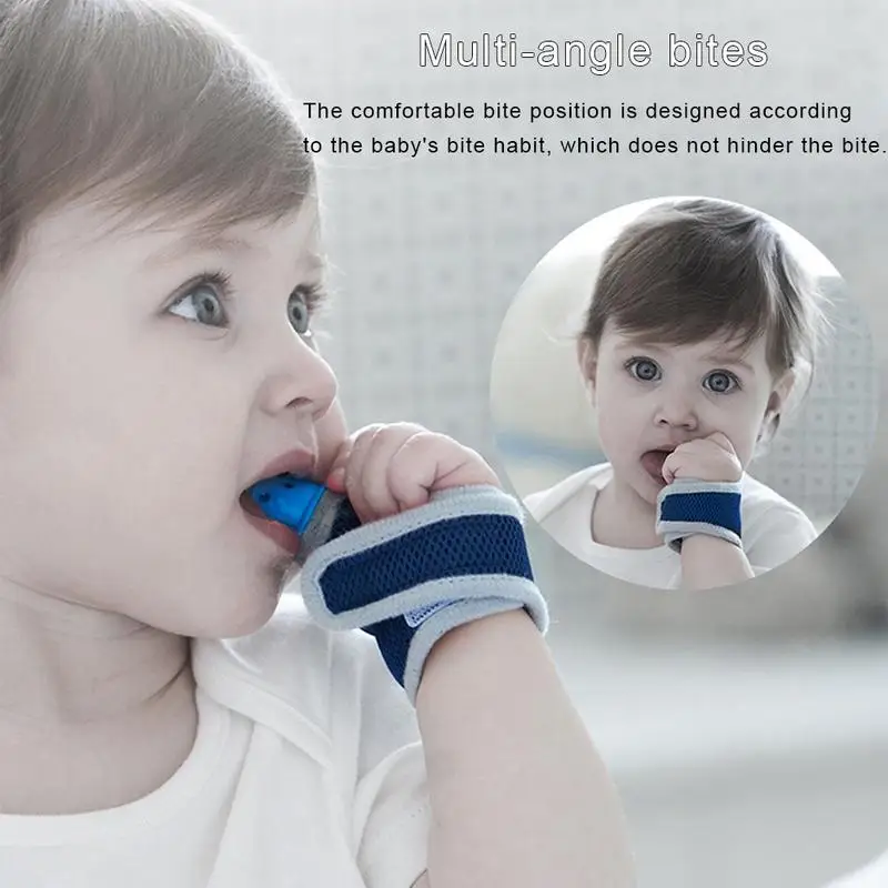 

Colorful Baby Silicone Teether Breathable Thumb Sleeve Teether Anti Bite Baby Supplies Lovely Gift For Children