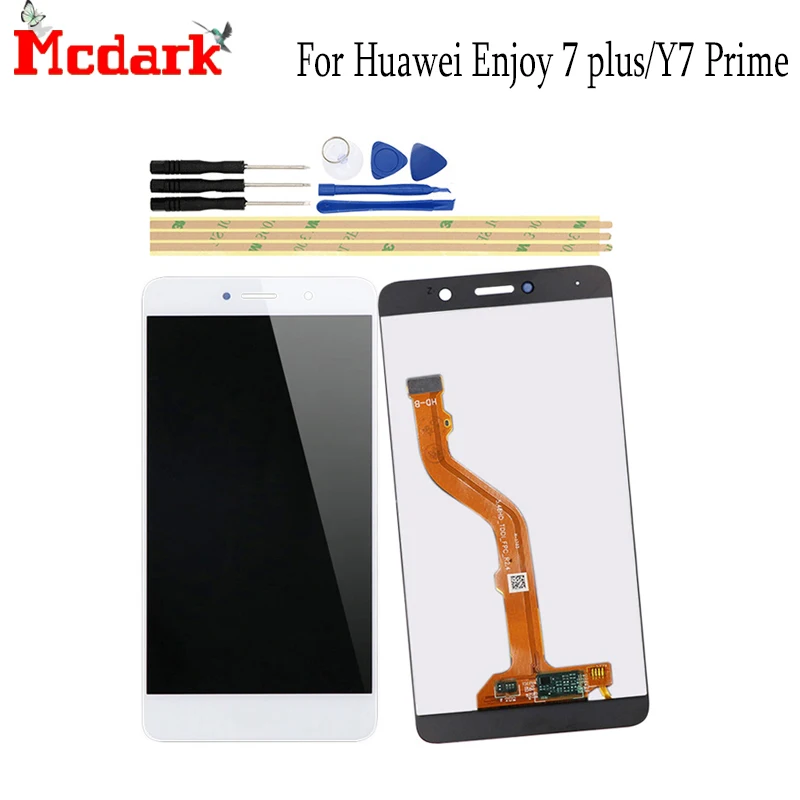 LCD Screen For Huawei Enjoy 7 plus 5.5 Inch Replacement Accessories Display+Touch for Y7 Prime Smartphone | Мобильные телефоны и