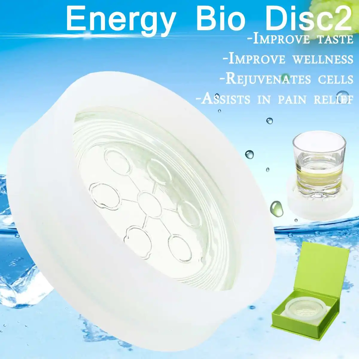 

BIO DISC 2 with silicone protection ring Scalar Energy Adisc Energizes Water Quantum Scalar Harmonize Power Energy high negative
