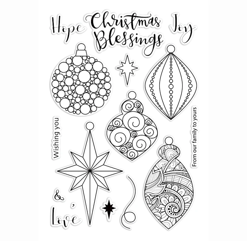 

Fine Baubles Transparent Clear Silicone Stamp/Seal for DIY scrapbooking/photo album Decorative clear stamp