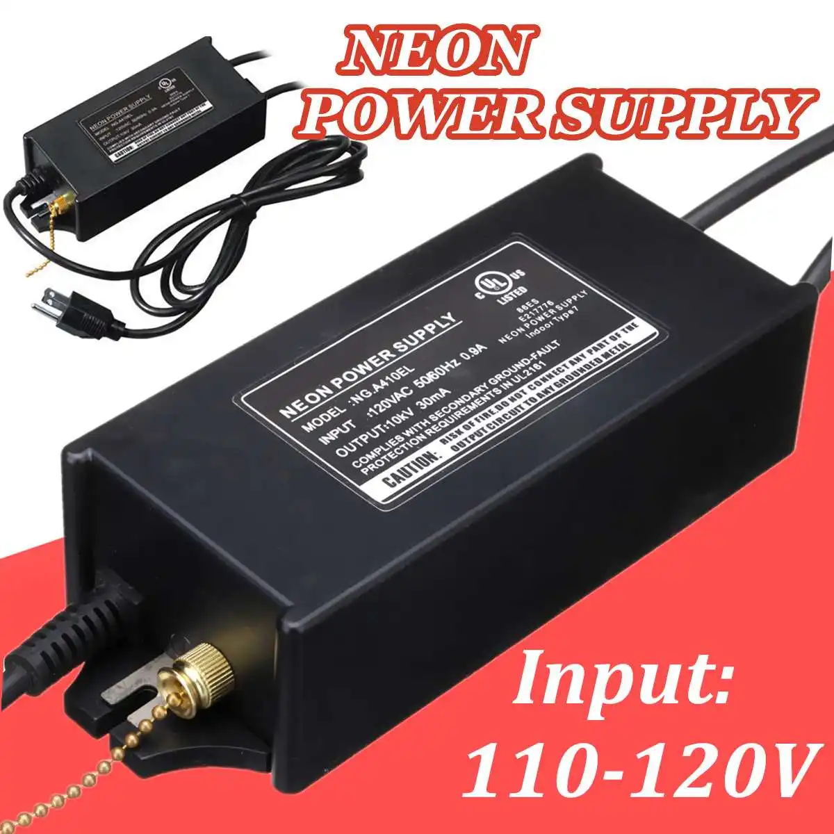 

10KV 30mA Neon Sign Electronic High-frequency Transformer Power Supply Rectifier Ballast