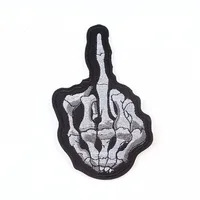 Buy Pulaqi Grave Dead God Punk Skull Embroidered Patches Iron On Patches Online - Image 3