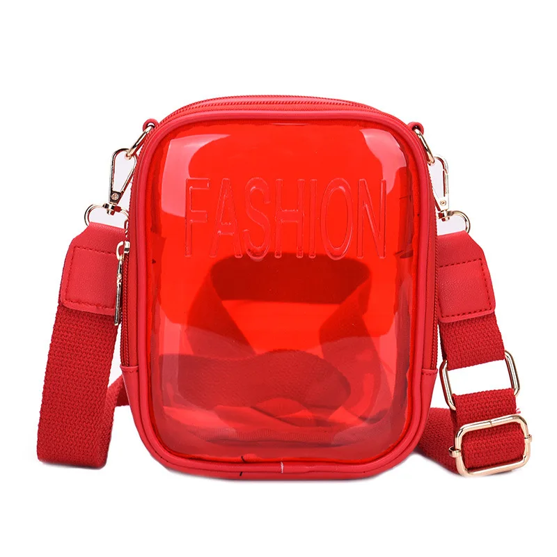 

2019pvc Slanting Packet Woman Transparent Joker Street Single Shoulder Disco Dancing Chi Package Letter Zipper Casual Soft B203