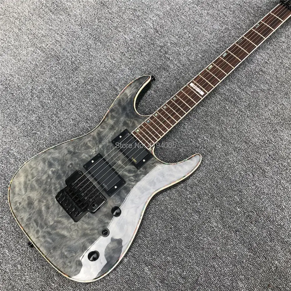 

2019 New arrival 7 strings Electric Guitar Factory custom Burst maple top solid wood body Electric Guitarra Free shipping