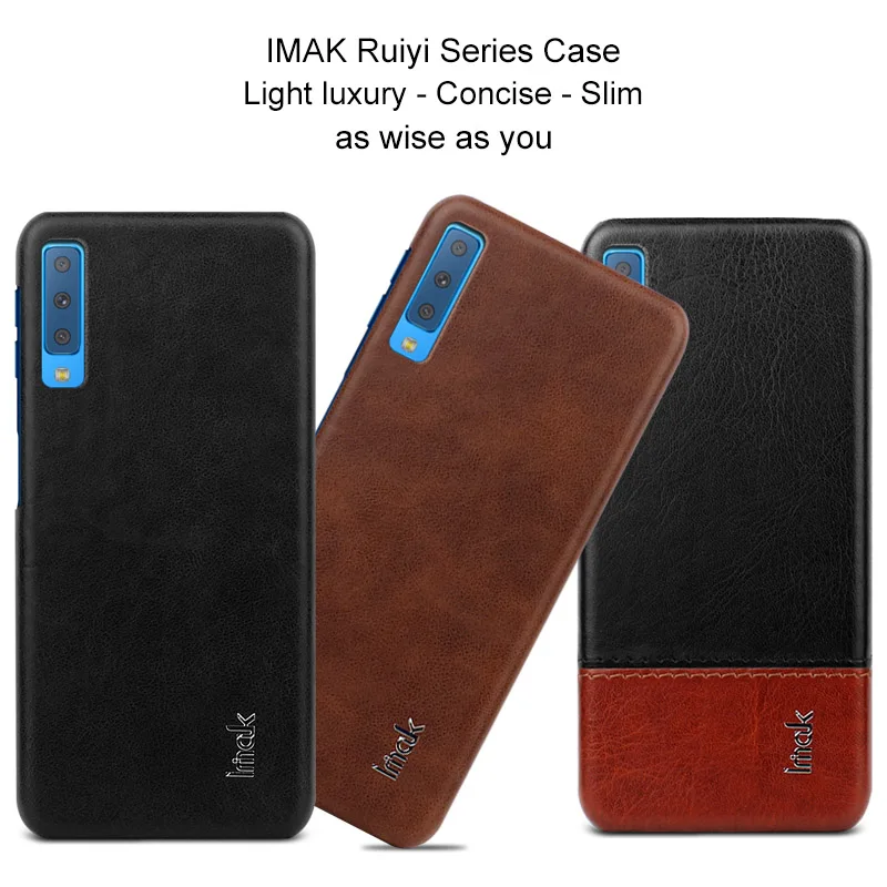 Роскошный чехол Imak Ruiyi для Samsung Galaxy A7 2018 тонкие компактные Чехлы A750F задняя крышка
