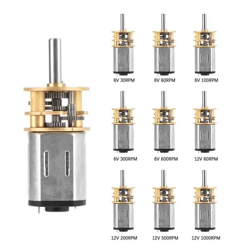 

DC6V / 12V Gear Box Motor Electric Gear Motor for Car Model/Robot/DIY GA13N20 30-1000 RPM Optional